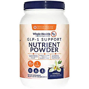 GLP-1 Support Nutrient Protein Powder &ndash; Chocolate or Vanilla (2.87 lbs./30 Servings) $14.99