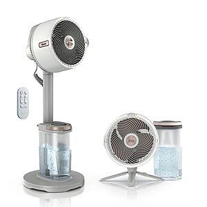 Shark FlexBreeze Pro Mist Fan, Indoor & Outdoor Oscillating Cooling Fan with Misting for Home & Patio, Floor & Tabletop, Portable Cordless & Corded, 24Hr Battery, Remote, White, FA302WH​