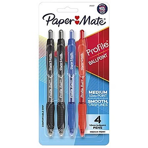 Paper Mate Profile Ballpoint Pen 1.0MM Business, 4 pack And Other Office And School Supplies $1.49