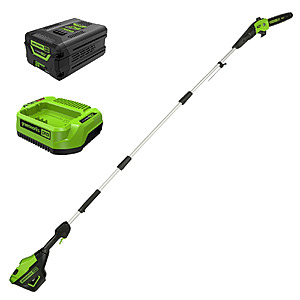 Greenworks 60V 10" Cordless Battery Pole Saw w/ 2.0 Ah Battery & Charger + Free S/H $153