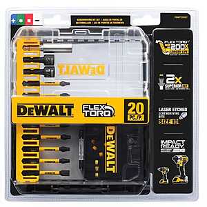 DeWalt FlexTorq Assorted Assorted Screwdriving Bit Set Alloy Steel 20pc $16.99