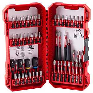 Milwaukee Shockwave Assorted Drill and Driver Bit Set Alloy Steel 54 pc $24.99
