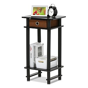 Furinno 17017 Turn-N-Tube End Table, 1-Pack, Espresso $13.99 at Amazon
