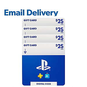 Playstation gift cards. $100 for $84.98