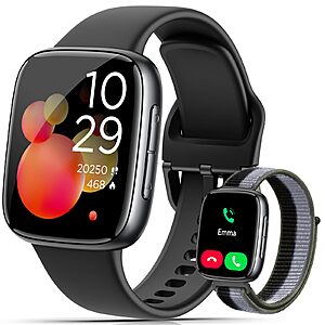 Smart Watch w/ 1.85" AMOLED Display & 2 Bands for iPhone/Android $24.29 w/ Coupon + Code @ Amazon