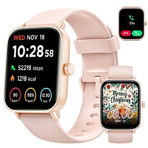 Smart Watch w/ Alexa, Bluetooth Calling, 1.8" Display, Heart Rate/Sleep/SpO2 Monitor (Android & iPhone) - $20.99
