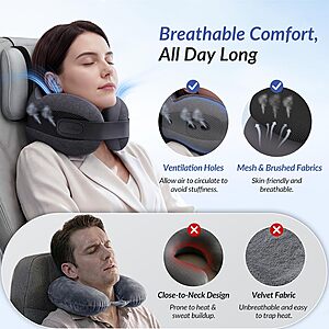 Amazon &ndash; Travel Pillow $11.19 w/ Code + Price Discount $29.99