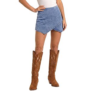 Amazon &ndash; luvamia Women's Stretch Denim Wrap Skort $16.99&ndash;$17.24 w/ Code $33.99