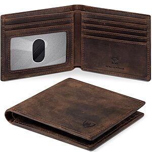 Amazon &ndash; RUNBOX Slim RFID Leather Bifold Wallet $8.49 w/ Code