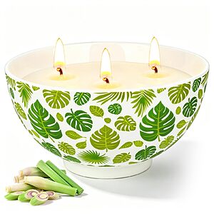 Amazon &ndash; YUEONEWIN 3-Wick Citronella Soy Wax Candle $7.49 w/ Code