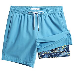 Amazon &ndash; maamgic Men's 7" Swim Trunks w/ Compression Liner $12.99 w/ Code
