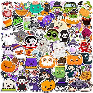 Amazon &ndash; HSHFAMIIY 100-Pc Halloween Waterproof Sticker Pack $3.35 w/ Code