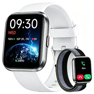 Amazon &ndash; Woneligo 1.85" Smart Watch for Women (White) $19.99 w/ Code