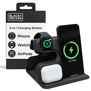 Amazon &ndash; BLACK+DECKER 3-in-1 Apple Charging Station $23.99 w/ Code