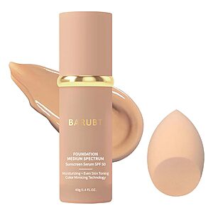 Amazon &ndash; BARUBT 4-in-1 Color Changing Foundation SPF 50 1.41-oz $9.09 w/ Code
