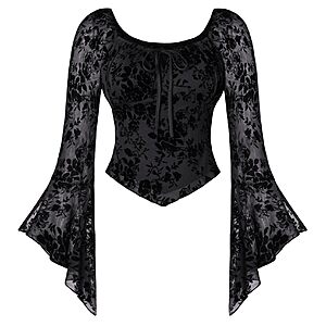 Amazon &ndash; Scarlet Darkness Women's Gothic Lace Top - $11.20&ndash;$11.60 w/ Code + Deal