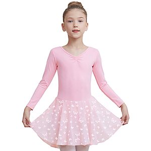 Amazon - DIPUG Long-Sleeve Ballet Leotard for Girls - $7.49/$8.49 w/ Code