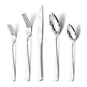 Amazon &ndash; HIKAA 40-Piece Stainless Steel Flatware Set for 8 - $19.99 w/ Code