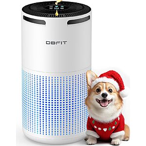 Amazon &ndash; DBFIT W-01 Air Purifier for Rooms up to 1500 Sq. Ft. - $29.99 w/ Code