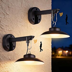 Amazon &ndash; 2-Pack 200-Lumen Solar Barn Lights w/ Motion Sensor - $19.99 w/ Code