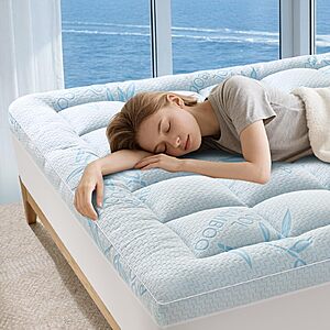 Amazon &ndash; Queen Bamboo-Viscose Pillow-Top Mattress Topper - $28.49 w/ Code