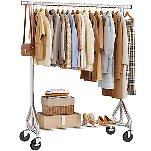 Amazon &ndash; HYSEYY Heavy-Duty Rolling Clothes Rack - $29.99 w/ Code