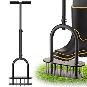 Amazon &ndash; seasky Manual Lawn Aerator w/ 15 Steel Spikes - $19.99 w/ Code