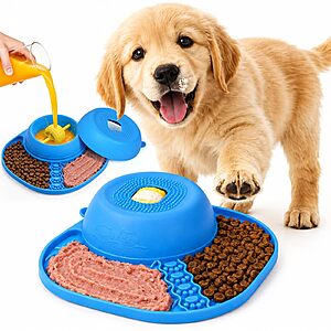 Amazon &ndash; 2-in-1 Dog Licking Bowl w/ Rolling Ball - $9.34&ndash;$15.39 w/ Code