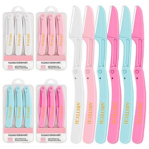 Amazon &ndash; arstech 12-Pack Foldable Dermaplane Razors - $3.99 w/ Code