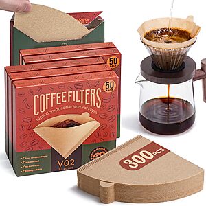 Amazon &ndash; 300-Pc #2 Unbleached Coffee Filters - $4.99&ndash;$8.99 w/ Code