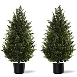 Amazon &ndash; Vitalismo 3FT Artificial Cedar Trees - $44.99