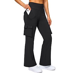 Amazon &ndash; G Gradual Women's 6-Pocket Cargo Flare Yoga Pants - $11.99 w/ Code