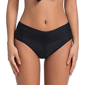 Amazon &ndash; COCOPEAR Mid Rise Ruched Bikini Bottoms for Women - $8.49&ndash;$9.99 w/ Code