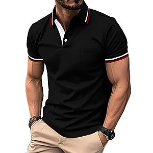 Amazon &ndash; ZITY Men's Short Sleeve Golf Polo Shirt w/ Pocket - $9.99 w/ Code