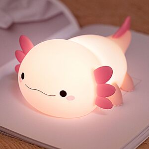 Amazon &ndash; HAPPYBAG Rechargeable Axolotl Silicone Night Light - $8.54 w/ Code