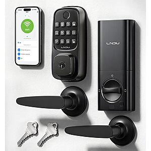 Amazon &ndash; WiFi Smart Front Door Lock Set w/ Fingerprint Entry - $39.99 w/ Code