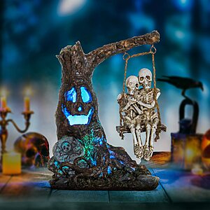 Amazon &ndash; Smadeer Halloween Skull Statue w/ Color-Changing LED - $10.99 w/ Code