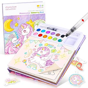 Amazon &ndash; Accevo Paint-with-Water Coloring Book - $3.49 w/ Code