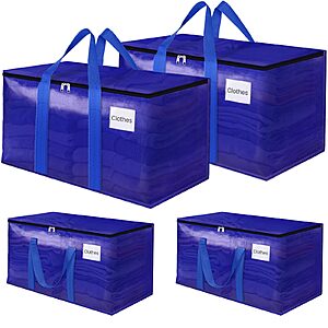Amazon &ndash; Fabspace 4-Pack 93L Heavy-Duty Moving Storage Bags - $12.71 w/ Coupon