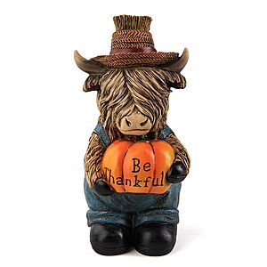 Amazon &ndash; Smadeer Thanksgiving Highland Cow Pumpkin Statue - $10.99 w/ Code