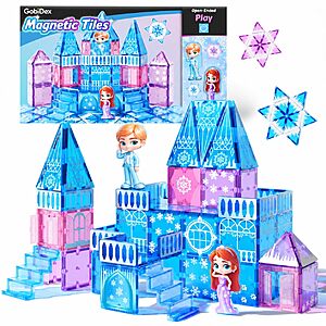 Amazon &ndash; GobiDex Princess Castle Magnetic Tiles w/ 2 Dolls & Stairs - $12.99 w/ Code