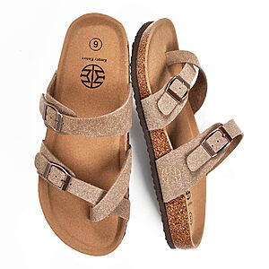 Amazon &ndash; Women's Cross-Strap Cork Footbed Sandals - $13.59 w/ Code