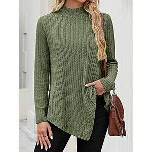 Amazon &ndash; Women's Mock Turtleneck Tunic Sweater Tops - $6.99&ndash;$13.99 w/ Code