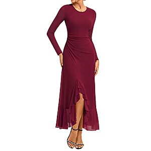 Amazon &ndash; GRACE KARIN Women's Long-Sleeve Mesh Maxi Dress - $15.72&ndash;$17.89 w/ Code