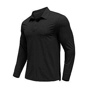 Amazon &ndash; PINSPARK Men's Long Sleeve Polo Shirt - $9.99 w/ Code