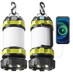 Amazon &ndash; 2-Pack 1000-Lumen Rechargeable Camping Lanterns - $19.99 w/ Code