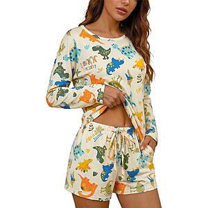 Amazon &ndash; LovinPet Women's Dinosaur Pajama Sets - $14.87&ndash;$17.49 w/ Code