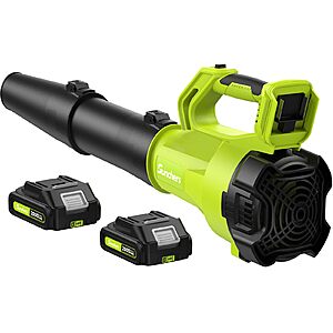 Amazon &ndash; 500 CFM Cordless Leaf Blower w/ 2 Batteries - $39.19 w/ Code