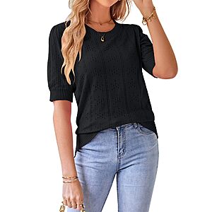 Amazon &ndash; GRACE KARIN Women's Puff Short Sleeve Knit Top - $6.99 w/ Code