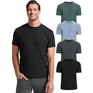 Amazon &ndash; Men's 4-Pack Fitted Crew Neck T-Shirts - $18.49&ndash;$19.99 w/ Code